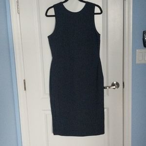 Banana republic navy pinstripe dress